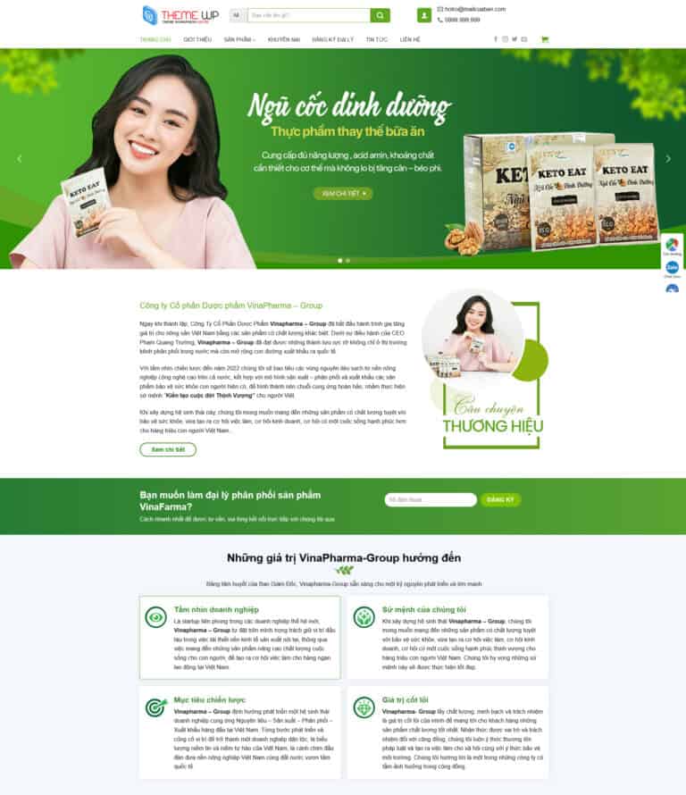 Theme wordpress bán ngủ cốc