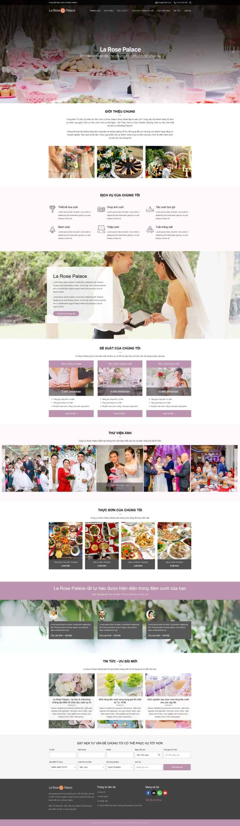 Theme wordpress nhà hàng tiệc cưới