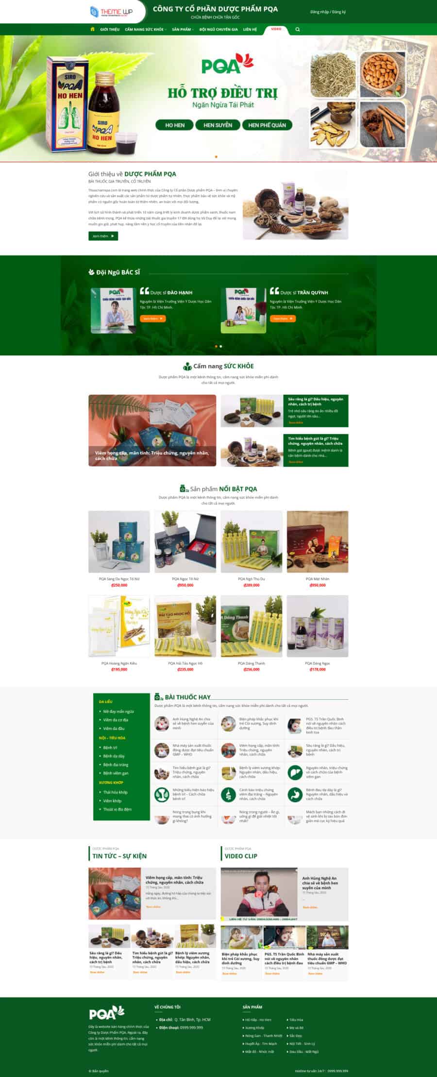 Theme wordpress bán thuốc nam