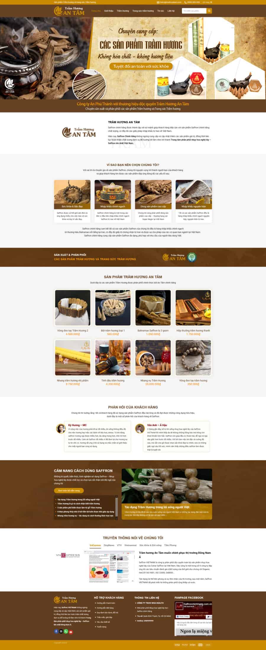 Theme wordpress bán trầm hương