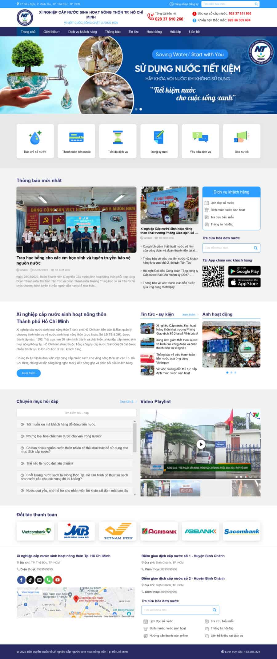 Theme wordpress công ty cấp nước